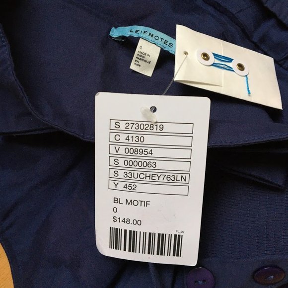 Anthropologie BNWT Leifnotes Cherry Drop Dress 0 - Picture 8 of 12